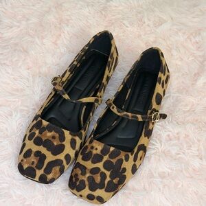 Leopard Print Mary Jane Flats by Coutgo-Never Worn